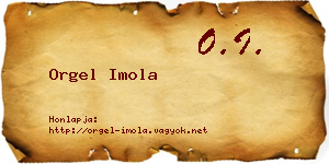 Orgel Imola névjegykártya